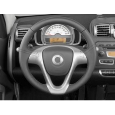 smart car Center Steering Wheel Trim Piece - stock Silver finish